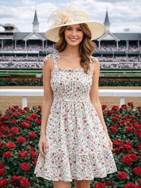 Draper James Women’s Taylor Smocked Waist Dress Strawberry Fields Plus Size 2X